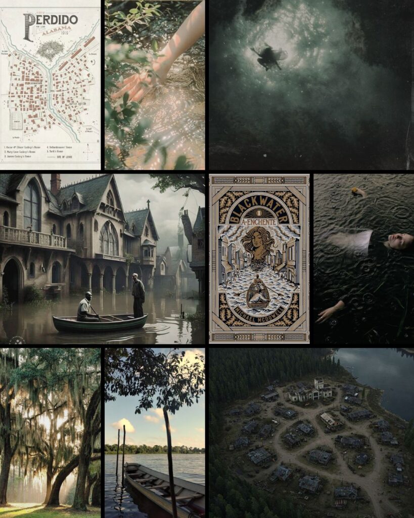 Blackwater series books, McDowell collage