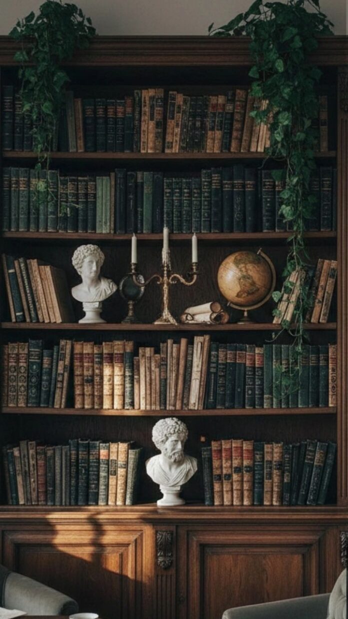 dark academia library